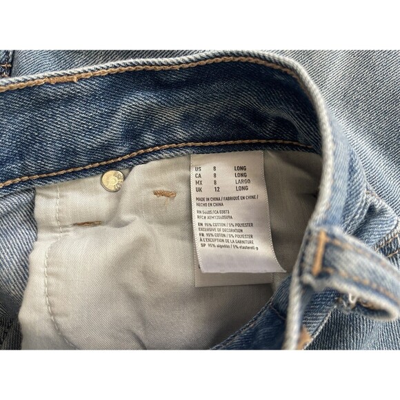 American Eagle Mom Jeans SIZE 8 TALL/LONG! Distressed - Picture 2 of 9